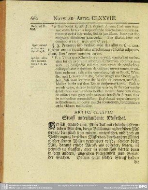 Artic. CLXXVIII. Straff unterstandener Missethat