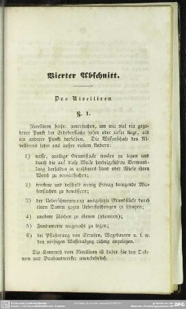 Vierter Abschnitt. Das Nivelliren