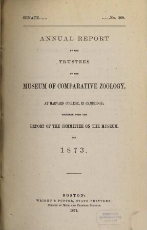 Annual report. 1873 (1874)