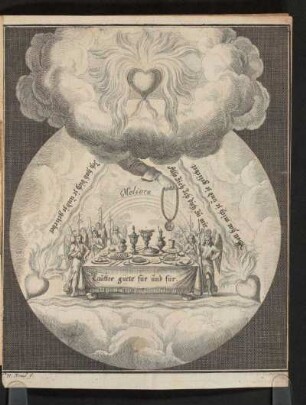 Kupferstich: Allegorische Darstelllung