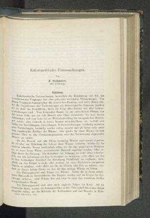 Kalorimetrische Untersuchungen