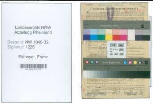 Entnazifizierung Franz Eidneyer , geb. 06.01.1907 (Angestellter)