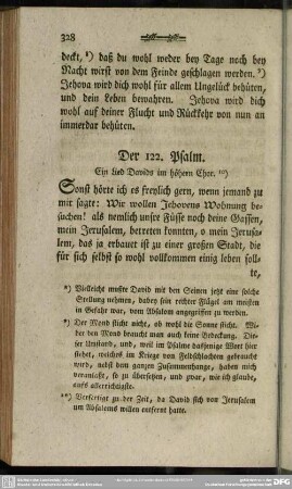 Der 122. Psalm. Ein Lied Davids im höhern Chor
