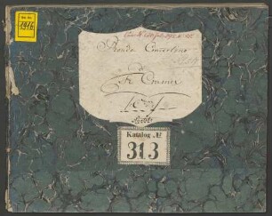 Concertino, fag, orch, C-Dur - BSB Mus.ms. 1916 : [label on binding:] Rondo Concertino // di // Fr: Cramer // :C d u r: // Partit: // [caption title:] Rondo Concertin H[errn] Lindner. // [at the end of music:] Combose [!] par Franz Cramer München den 22 t e n März 1817