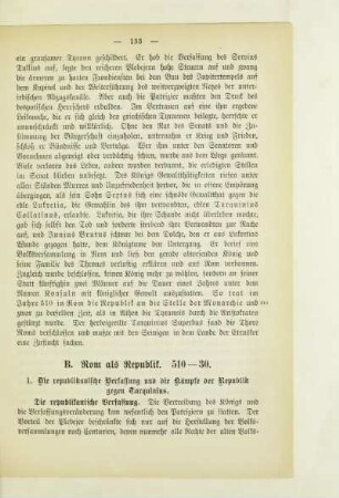 B. Rom als Republik. 510 - 30
