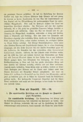 B. Rom als Republik. 510 - 30