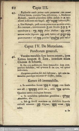 Caput IV, De Mutatione Punctorum generali