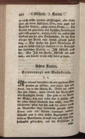 Achtes Kapitel. Erinnerungs und Mahnbriefe - Zehntes Kapitel. Verweis- und Ermahnungsschreiben