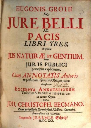 De iure belli et pacis