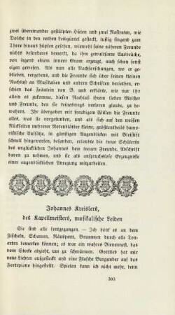 Johannes Kreislers, des Kapellmeisters, musikalische Leiden