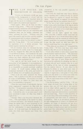 The Lay Figure: On discretion in colour