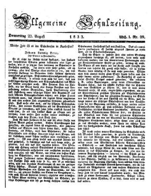 Welche Zeit ist es im Schulwesen in Kurhessen? : (Beschluß folgt.)