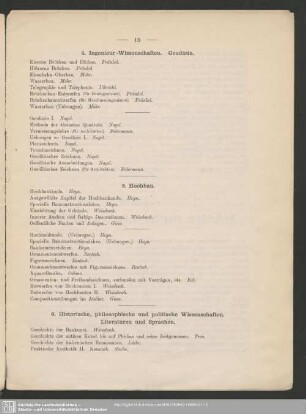 6. Historische, philosophische und politische Wissenschaften. Literaturen und Sprachen