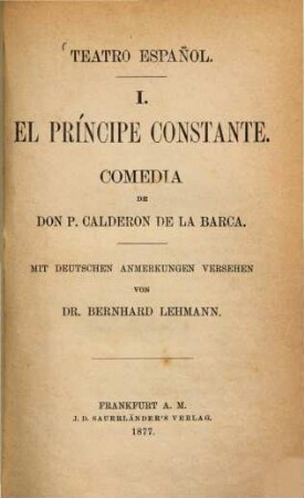 El príncipe constante