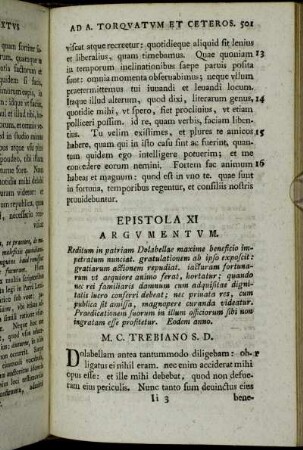 Epistola XI - Epistola XV