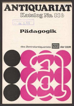 Nr. 116: Pädagogik