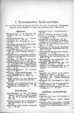 Systematisches Sachverzeichnis [Jahresinhaltsverzeichnis]