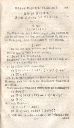 Achtes Kapitel. Entwickelung der Colonne.