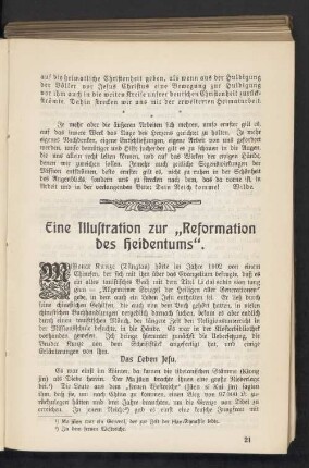 Eine Illustration zur ,,Reformation des Heidentums"