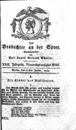 29. Stueck, 21. Juli 1823
