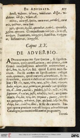 Caput XX: De Adverbio