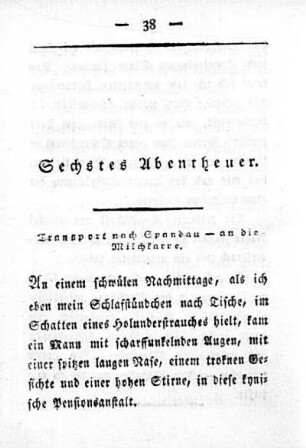 Sechstes Abentheuer
