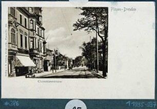 Die Chemnitzer Straße in Plauen bei Dresden