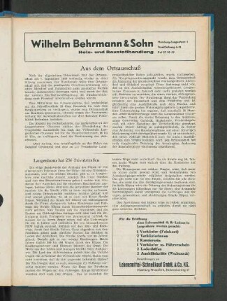 Langenhorn hat 256 Privatstraßen