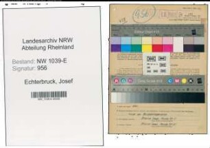Entnazifizierung Josef Echterbruck , geb. 24.07.1902 (Gewerbeoberlehrer)