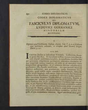 Codex Diplomaticus seu fasciculus diplomatum