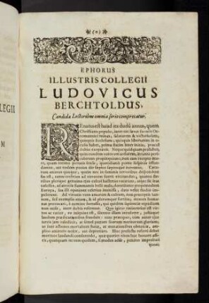 19r-20v, Ephorus illustris collegii Ludovicus Berchtoldus
