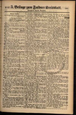 Vierte Ausgabe vom Samstag, den 15. Dezember 1900.
