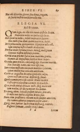 Elegia VI.