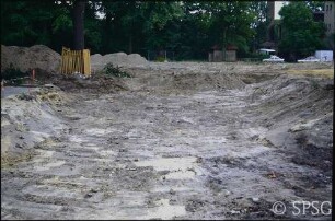Königs Wusterhausen, Dokumentation zur Wiederherstellung, Ostseite des Schlossgrabens (Gartenseite).