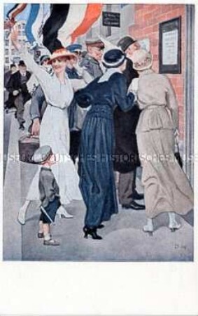 Postkartenserie zum Ersten Weltkrieg