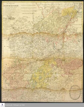 Der nördliche Theil des Bisthums Lüttich : Enthaltend die Grafschaften Hoorn, Looz, Hasbain und einen Theil des Marquisats Franchimont, nebst den angrenzenden Landen der Herzogthümer Brabant und Limburg &cc. Mit R. Kayserl. allergnäd. Freyheit