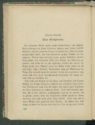 Zehntes Kapitel Eine Großmama