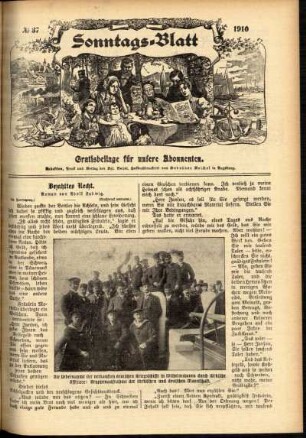 Ausgabe vom Sonntag, den 11. September 1910.