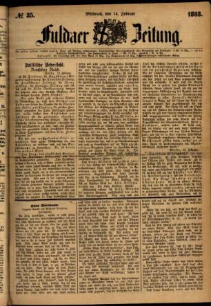 Ausgabe vom Mittwoch, den 14. Februar 1883.