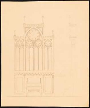 Katholische Kirche Heilige Familie, Berlin-Lichterfelde (?): Orgelprospekt: Ansicht, Seitenansicht