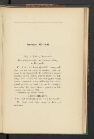 Penningen 1897—1898