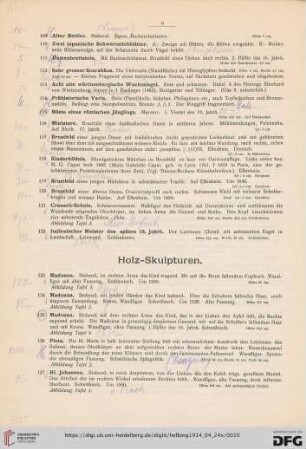 Holz-Skulpturen (Nr. 123-137)