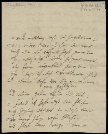 Brief von Anna Luise Karsch an Rudolf Erich Raspe