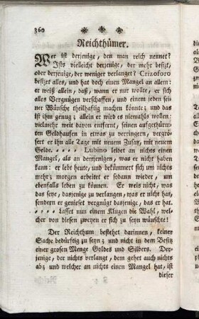 Reichthümer.