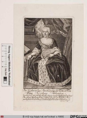 Bildnis Sophia Juliana, Prinzessin von Schwarzburg-Rudolstadt