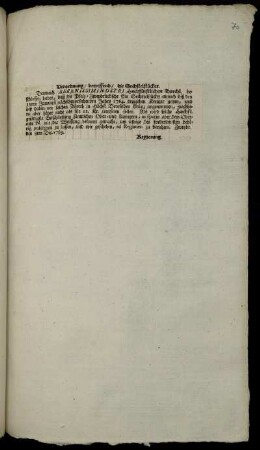 Verordnung, betreffend, die Sechstelstücker : Zweybr. den 8ten Dec. 1763.