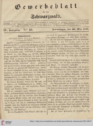 Nro. 10 (20. Mai)