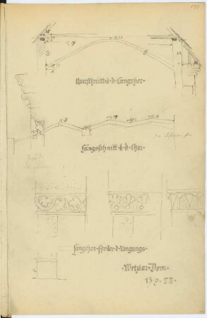 Dom, Wetzlar: Schnitte, Details (aus: Skizzen- und Fotoalbum 2)