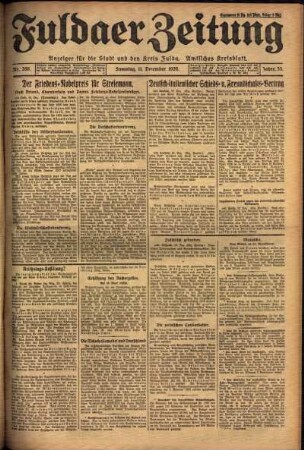 Ausgabe vom Samstag, den 11. Dezember 1926.