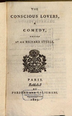 The conscious lovers : a comedy